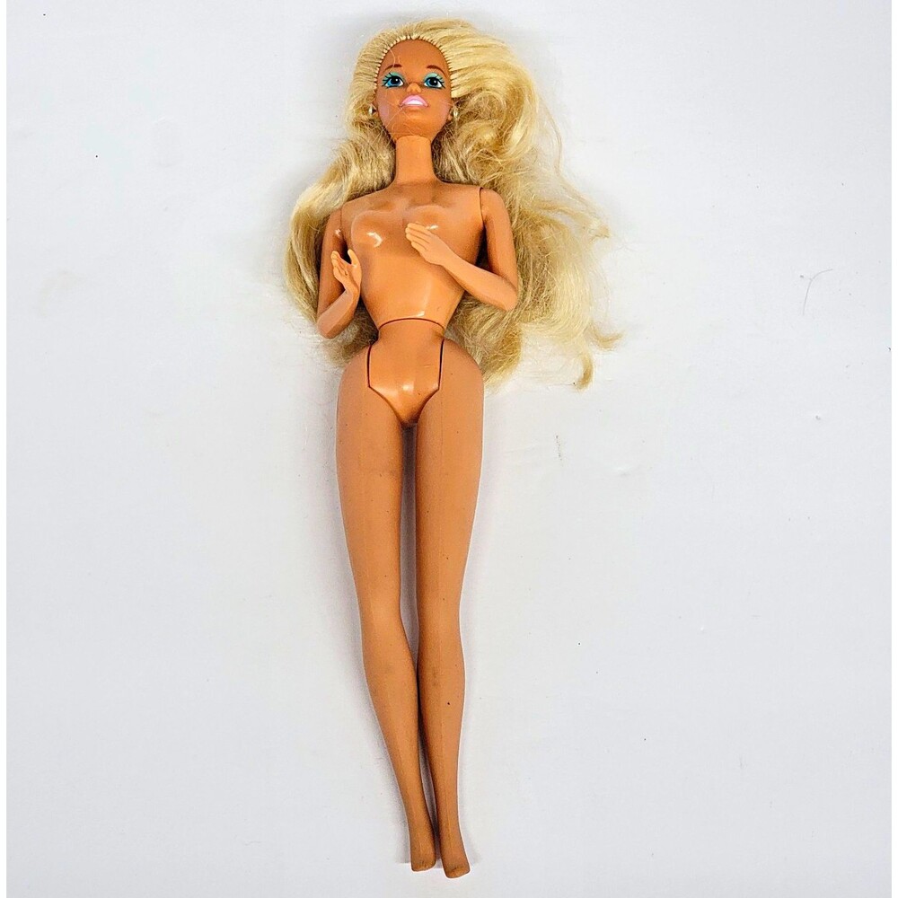 Vintage 1991 Mattel Ski Fun Barbie Doll #7514 Nude Superstar Face For Restore